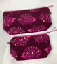 Hedgehog makeup bag, Pink zip bag, 2 size options, Handmade - Image 8