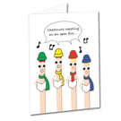 Matchstick Men - Christmas Card - Carol Singers
