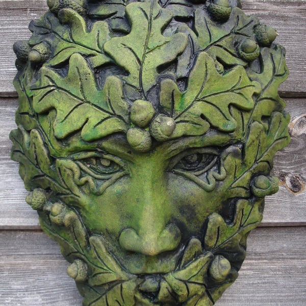 Acorn Green Man Plaque plus Free Pocket Green Man