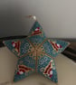 Beaded 3D peyote star ornament - Image 2
