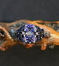 Purple Faceted Glass Adjustable Statement Ring