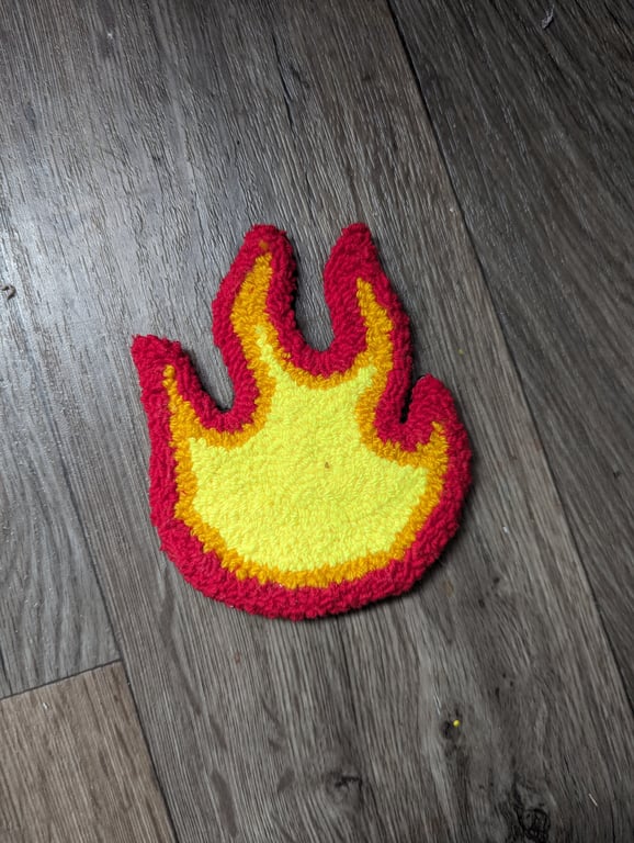 Fire Mug Rug or Decoration 