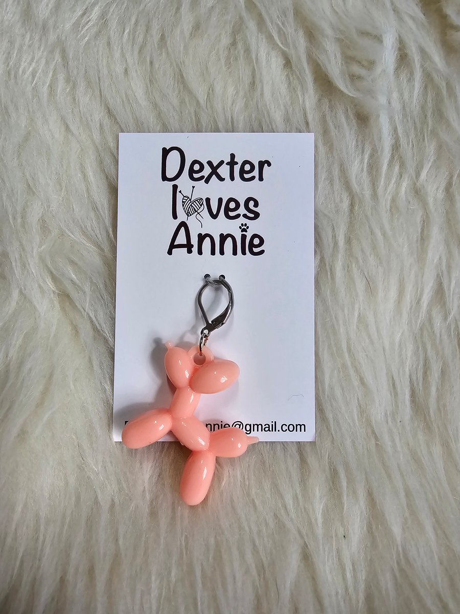 Balloon dog progress keeper - peach