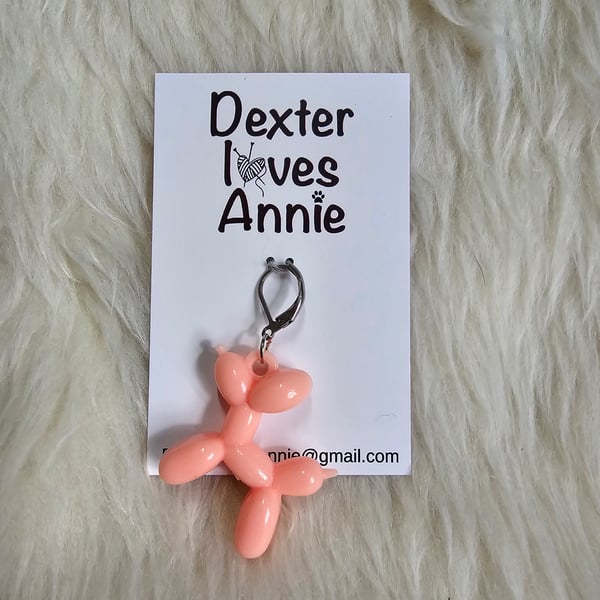 Balloon dog progress keeper - peach