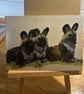 5x7 inch Painted Dogs Card