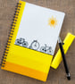 Bikes Bicycles Cycles Notebook A5 Spiral Bound Lined Wipe-Clean Acrylic Cover   - Image 1