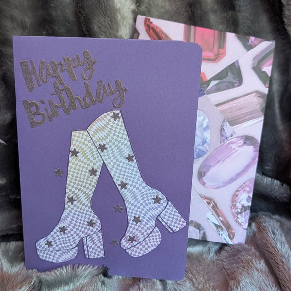 Birthday Card for that funky friend - Funky Boots