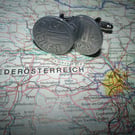10th Anniversary Austrian coin cufflinks, gift wrapped, free shipping