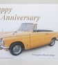 Triumph Herald Convertible 1970 - Birthday, Anniversary, Retirement, Plain Card - Image 2
