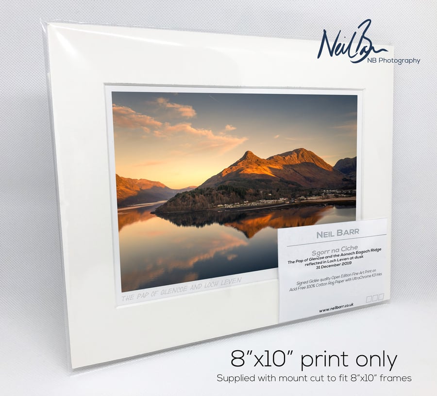 The Pap of Glencoe & Loch Leven, Highlands, Scotland - A5(10"x8") Unframed Print