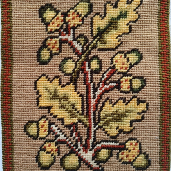 Acorn and Oak leaf Petit Point Kit, Historical Needlepoint, Tapestry, Embroidery