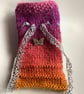 Unique knitted gift bag with silver butterfly - Image 2