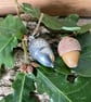 Hand cast pewter acorn pendant - Image 1