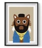 B. A. Cat Wall Art Print, 80s Style Print, A4 Wall Art Print - Image 2