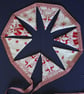 Red and cream mini (dresser) bunting 