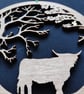 Small Highland Cow under the Trees - Wooden wall hanging - Image 8