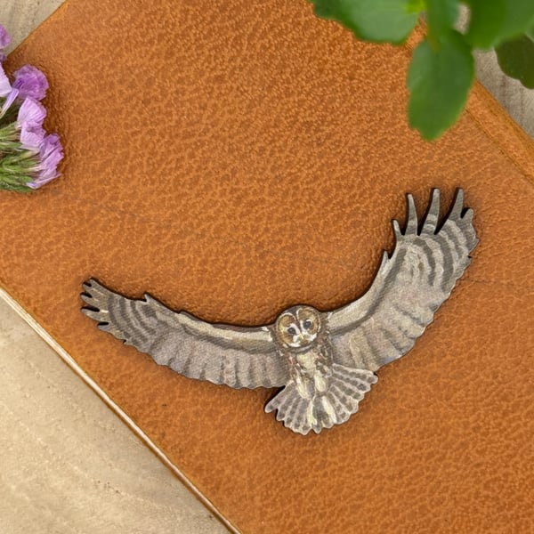 Laser Cut Wooden Tawny Owl Magnet