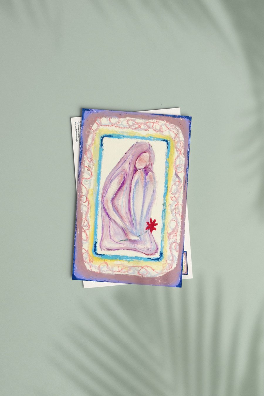 "Waiting" Limited Edition Art Postcard, Original Fine Art Print