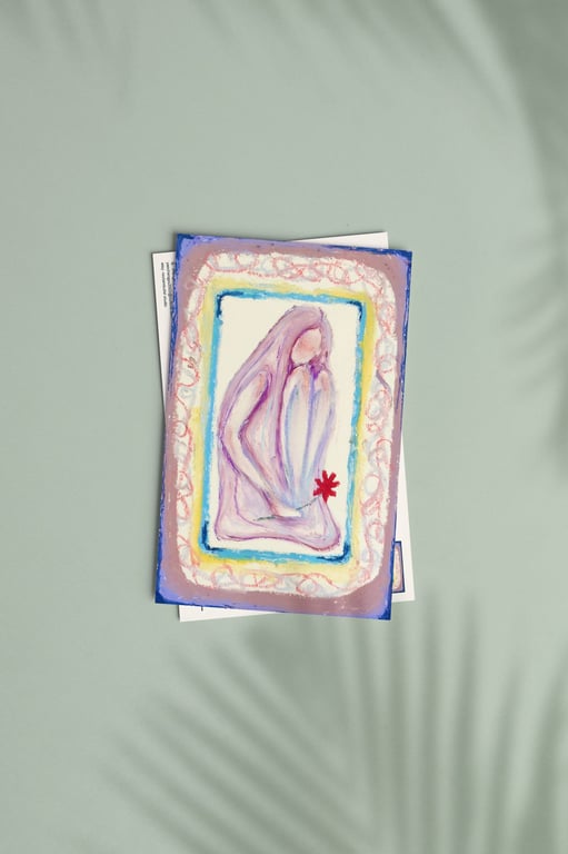 "Waiting" Limited Edition Art Postcard, Original Fine Art Print