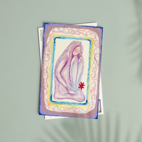 "Waiting" Limited Edition Art Postcard, Original Fine Art Print