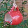 Bird feeder hand thrown in stoneware fully weatherproof wheelthrown pottery 