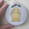 Golden Rabbit Christmas Tree Bauble Decoration