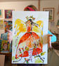 Inky and paint rose hip angel  - Image 4