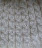 Set Of White Hat And Mittens With Cable Pattern And Bobble (R391W) - Image 4