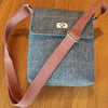 Tweed crossbody messenger bag