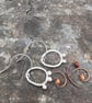  Silver Seed Pod Mismatched Dangle Earrings - Image 2