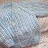 18" Boys V Neck Textured Cardigan
