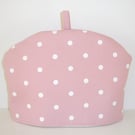 Tea Cosy For A Small Stump Teapot Pink and White Polka Dots