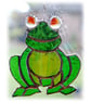 Frog Suncatcher Stained Glass Handmade Gardener Gift Ribbit - Image 4