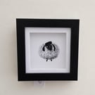 Black Sheep Wall Art - Handmade 10 x 10 cm Shadow Box Frame