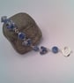 White with Blue Pattern Ceramic Chicken and Coin Bead Bracelet and Earrings Set - Image 2