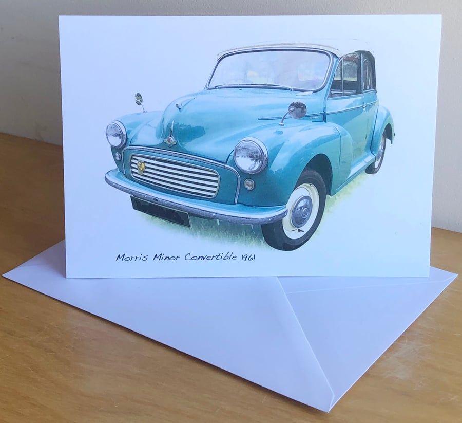 Morris Minor Convertible (Blue)1961 - Birthday, Anniversary, Retirement or Plain