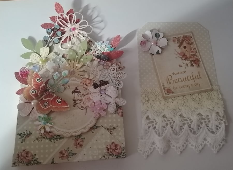 Handmade Flower bouquet envelope box