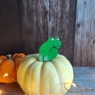 Handmade Wooden Pin - Frog