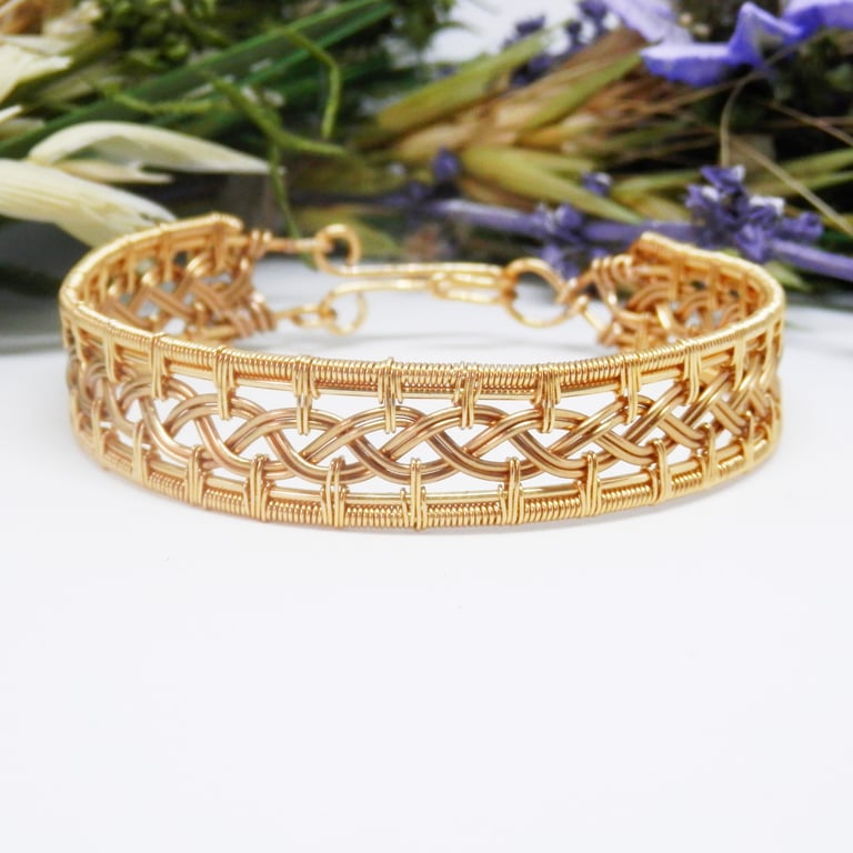 Celtic Style Braided Wire Gold Filled Bracelet