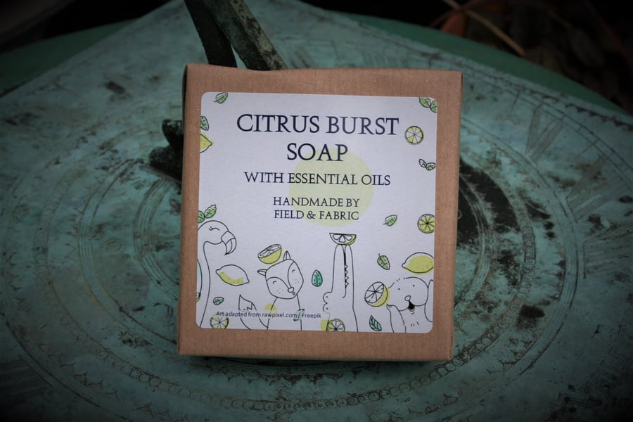 90g Citrus Burst Soap - vegan, no artificial colours