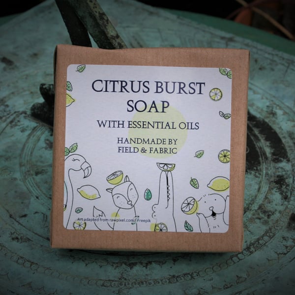 90g Citrus Burst Soap - vegan, no artificial colours