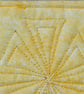 Set of four quilted coasters with a traditional hexagon patchwork design. - Image 6