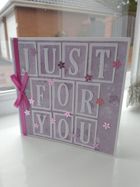 Just for you card