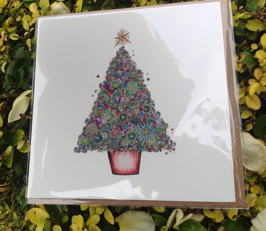 6 x Christmas Tree cards