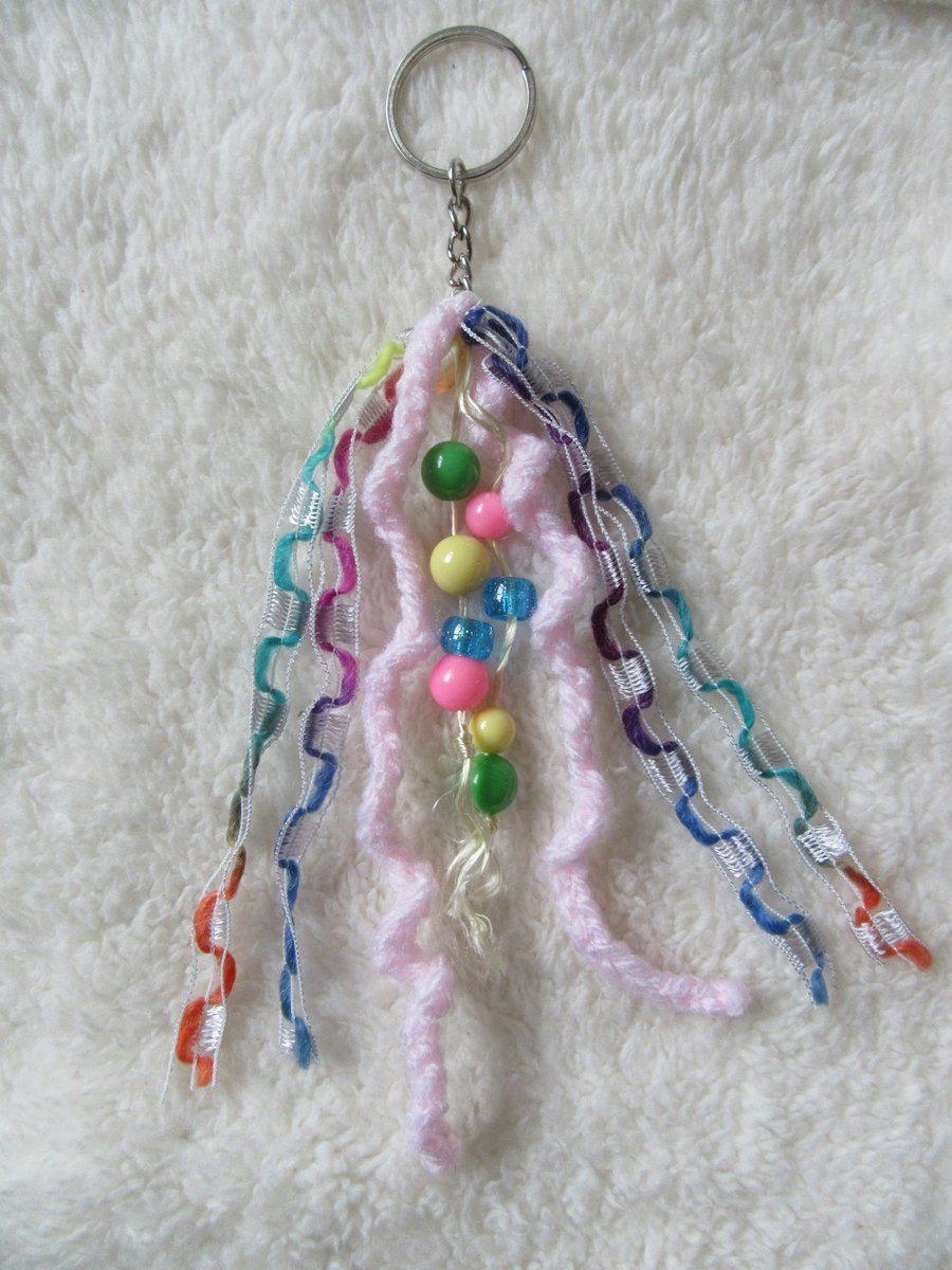 Pastel rainbow bag charm, gift for girls, gift for granddaughter