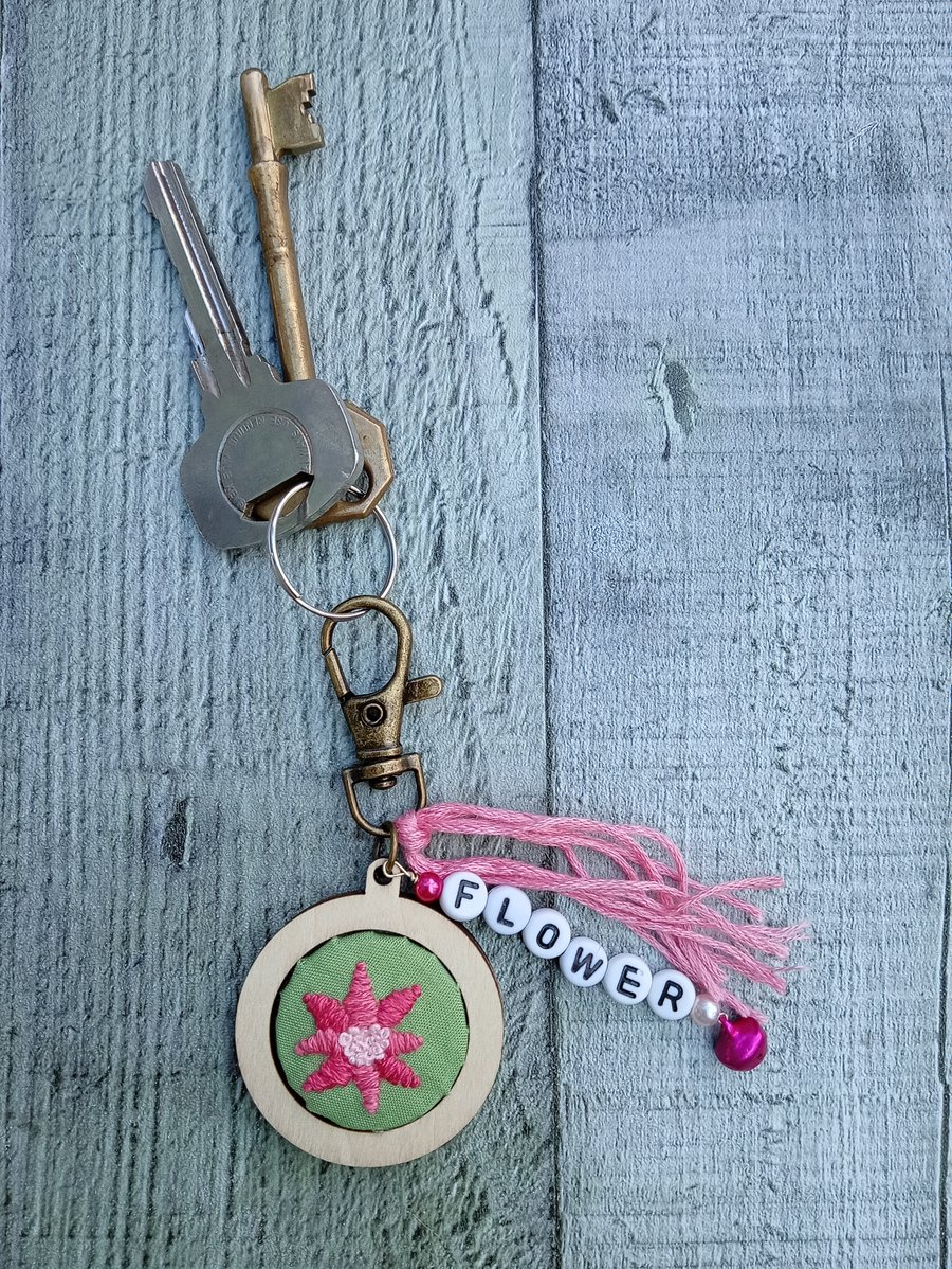 Flower Keyring or Bag Charm
