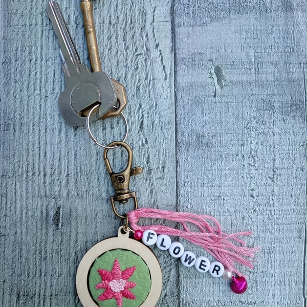 Flower Keyring or Bag Charm
