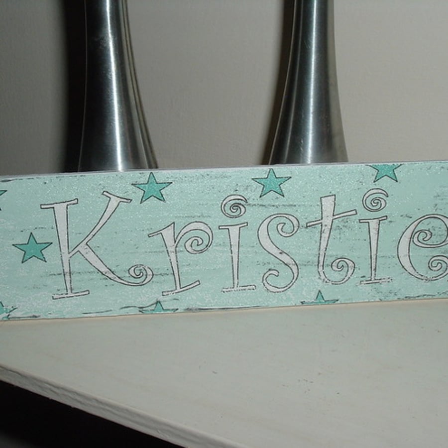 shabby chic distressed childs door plaque - personalised-fathers day?