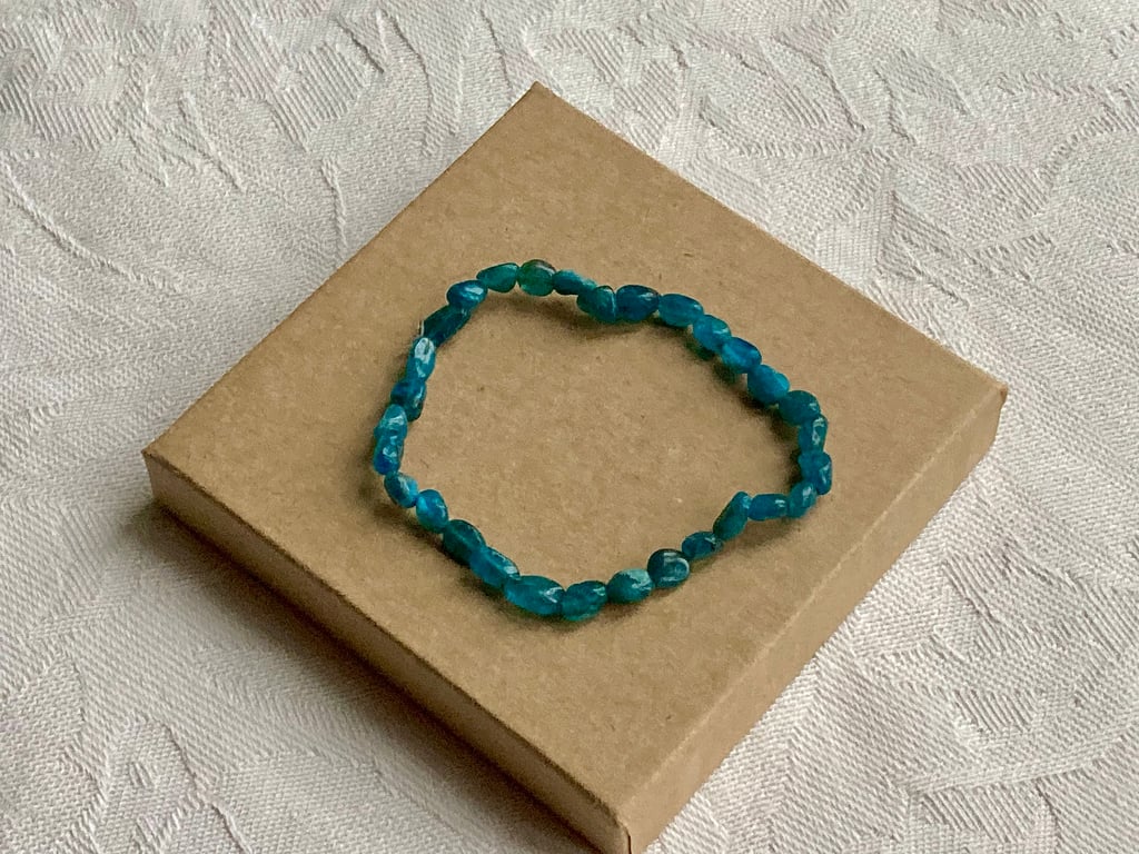 Neon Apatite stretchy bracelet