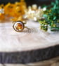 Amber Abalone Shell Hypoallergenic Adjustable Ring - Stainless Steel - Image 1